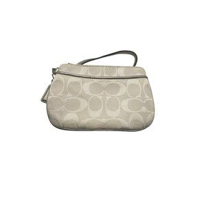 Coach White & Silver Wristlet